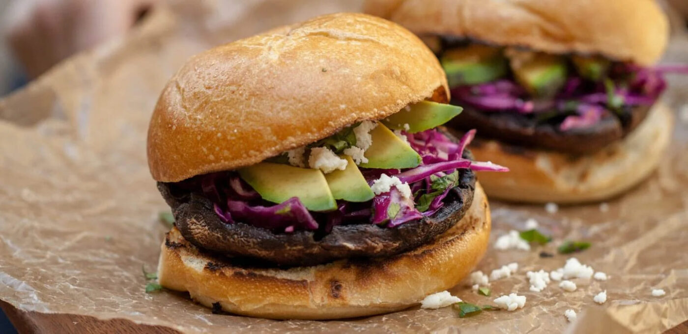 Grilled Portobello Burger with Avocado