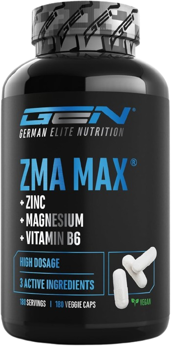 ZMA MAX – 180 Cápsulas – Dosis extra altas – Zinc + Magnesio + Vitamina B6